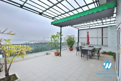 Stunning Scandinavian styled apartment with lake view and 4 bedrooms for rent in Westlake Tay ho, Hanoi, Vietnam